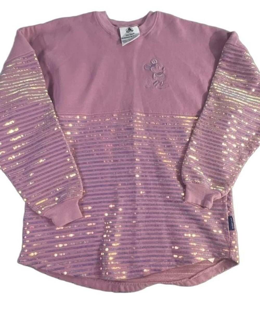 Disney 50th Anniversary Mickey Mouse EARidescent Pink Sequin Spirit Jersey XS
